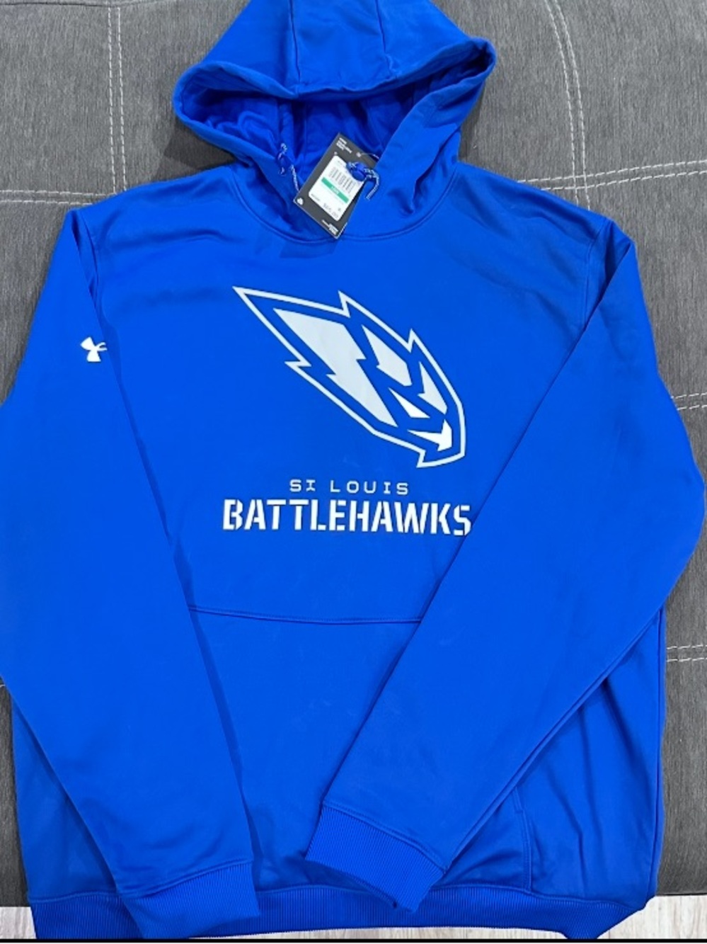 Under Armour Men's St. Louis Battlehawks Blue Fleece Pullover Hoodie